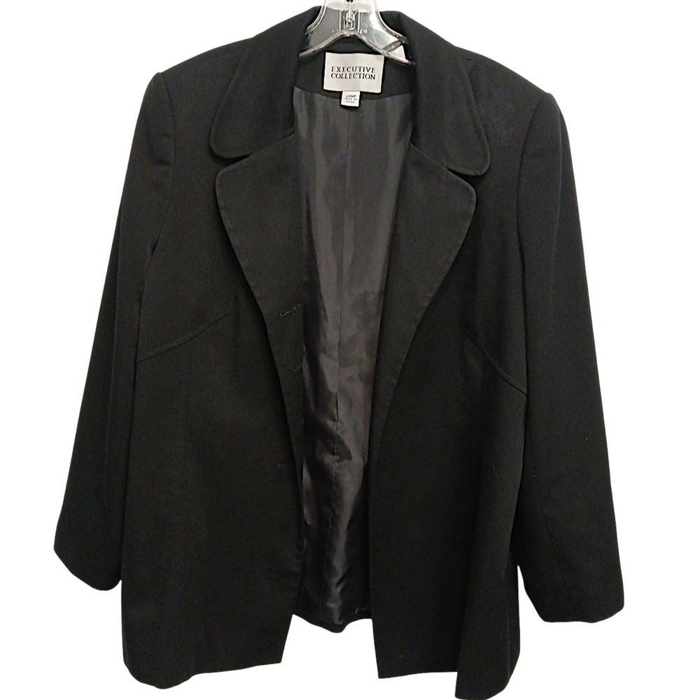 Executive Collection Suit Jacket Blazer Plus Sz 20 WP Black‎ Professional Office